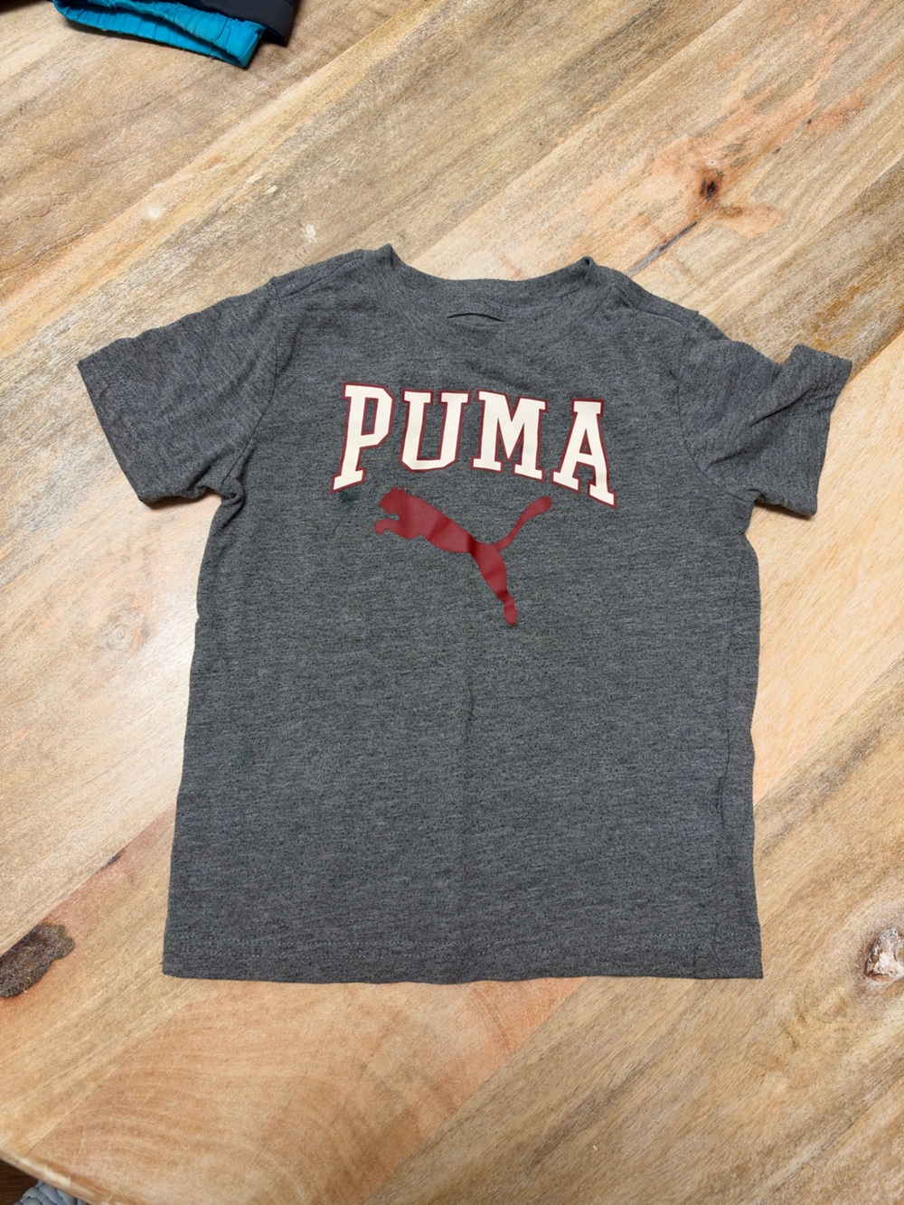 Puma Gray Short Sleeve Tee with Maroon Logo